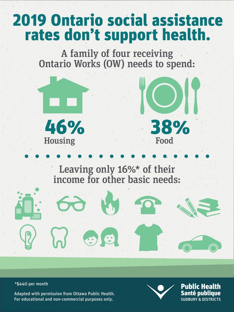 2019 Ontario social assistance rates don't support health.