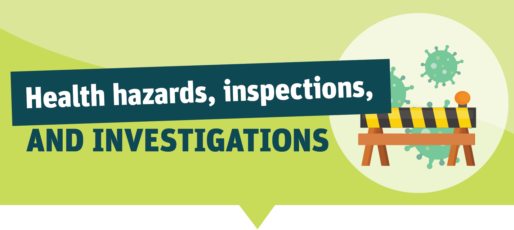 Health hazards, inspections, and investigations 