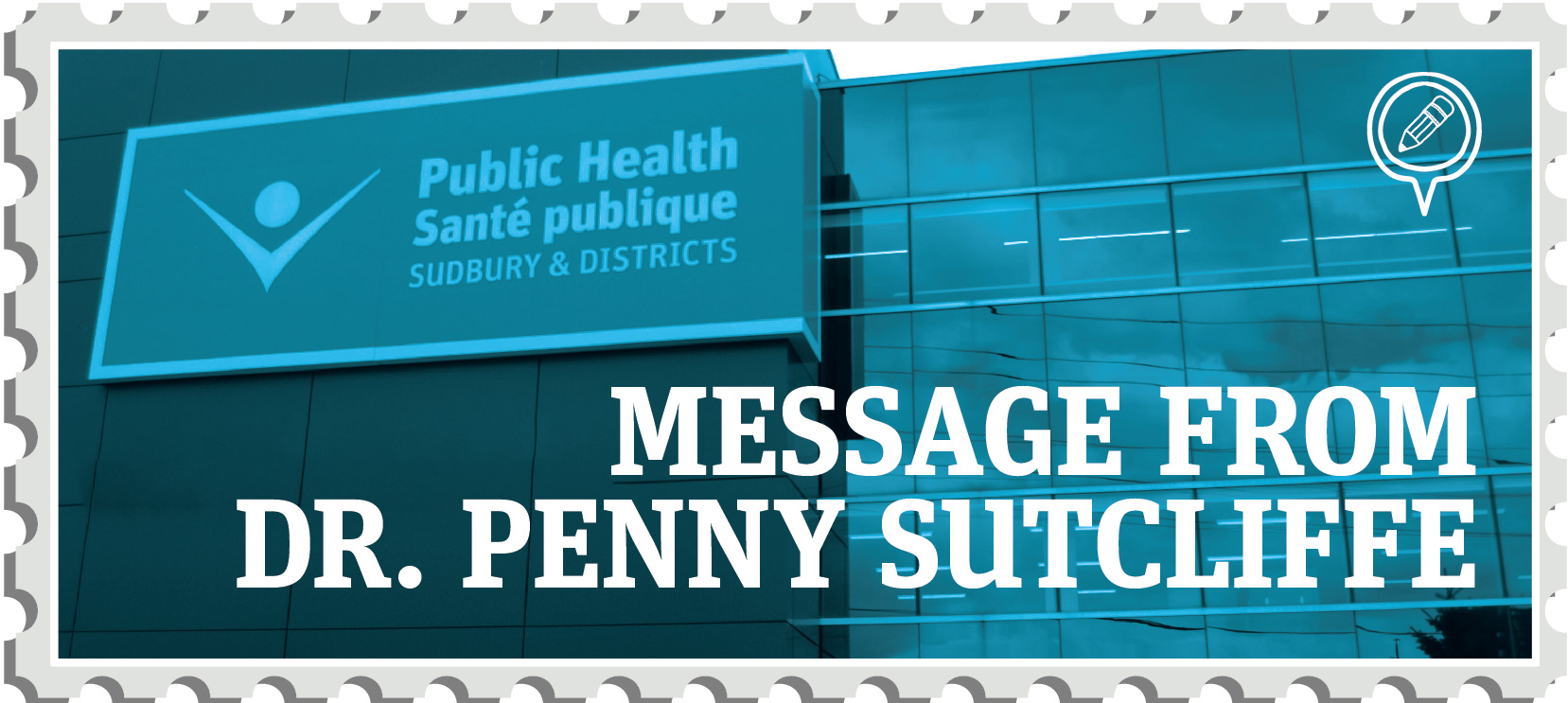 Message from Dr. Penny Sutcliffe